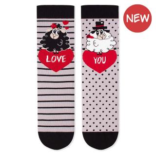 Sosete bumbac Arty Socks Oita Indragostita Gri