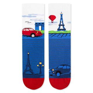 Sosete bumbac Arty Socks Paris Albastru