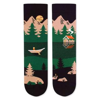 Sosete bumbac Arty Socks Peisaj Montan Verde