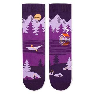 Sosete bumbac Arty Socks Peisaj Montan Violet