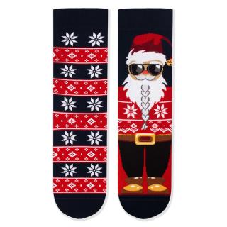 Sosete bumbac de Craciun Cool Santa