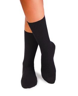 Sosete bumbac lungi fara elastic Black