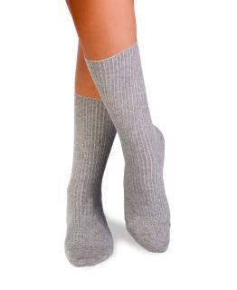 Sosete bumbac lungi fara elastic Grey