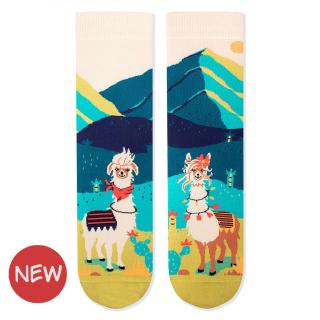 Sosete din bumbac organic Arty Socks Lame Indragostite Turcoaz
