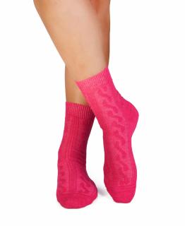 sosete groase din Lana Braid Fuchsia