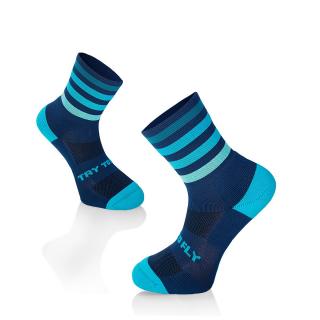 Sosete pentru alergat RUNNING MICROLON SOCKS Dark blue - Turquoise