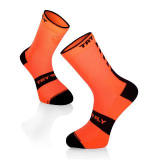 Sosete pentru ciclism CYCLING SOCKS Fluo Orange