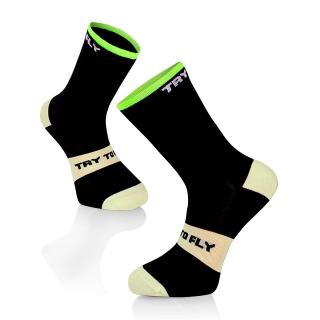 Sosete pentru ciclism CYCLING SOCKS Meryl   Skinlife Black-White