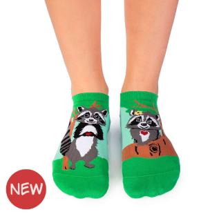 Sosete scurte din bumbac organic Arty Socks Ratoni Indragostiti Verde