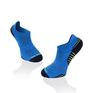 Sosete scurte pentru alergat din bumbac organic RUNNING SNEAKER SOCKS Blue - Dark blue