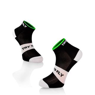 Sosete scurte pentru ciclism CYCLING ANKLE SOCKS Meryl   Skinlife Black-White