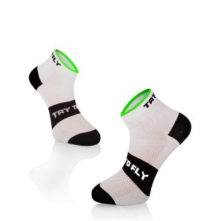 Sosete scurte pentru ciclism CYCLING ANKLE SOCKS Meryl   Skinlife White-Black