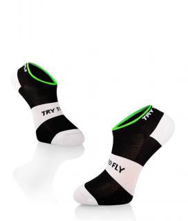 Sosete scurte pentru ciclism CYCLING SNEAKER SOCKS Meryl   Skinlife Black-White