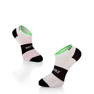 Sosete scurte pentru ciclism CYCLING SNEAKER SOCKS Meryl   Skinlife White-Black