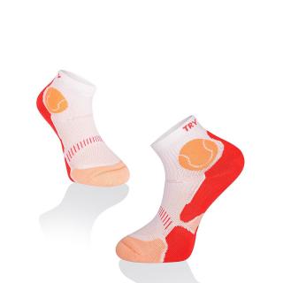 Sosete scurte pentru tenis Fusion White Coral