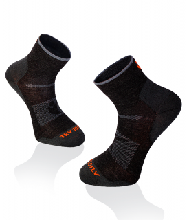 Sosete scurte pentru turism montan LIGHT HIKING ANKLE SOCKS Antracit