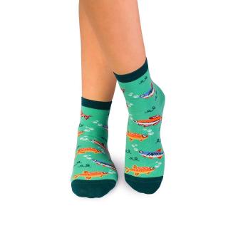 Sosete scurte peste glezna bumbac organic Fine Cotton Sealife Pesti Menta