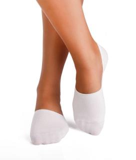 Sosete tip talpici INVISIBLE ORGANIC SOCKS White