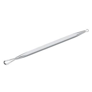 Instrument profesional, pentru puncte negre, cu doua capete, din otel inoxidabil, 12 cm