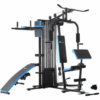 Aparat multifunctional FitTronic   Atletic 470, 45 kg incluse, suport biceps, banca exercitii pliabila, manere flotari, suport tractiuni, bara tractiuni, gantere, greutate maxima utilizator 120 kg