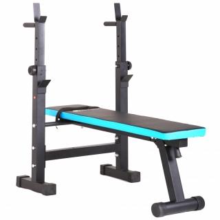 Banca reglabila multifunctionala FitTronic   Atletic B400, suport haltera reglabil inclus, banca inclinata sau dreapta, greutate suportata 100 kg