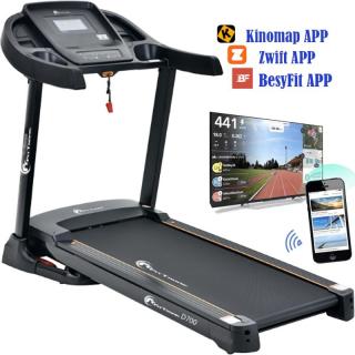 Banda de alergare electrica FitTronic   Delta 700, motor 4.5 CP, inclinatie 20%, viteza maxima 18 km h, Kinomap, Zwift, Besyfit