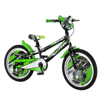 Bicicleta copii MITO BadKid, roti 20  , negru verde, 7-10 ani