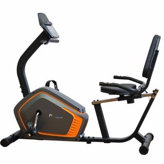 Bicicleta ergometrica orizontala FitTronic 513 RP, display mare, electromagnetica, 13 programe, Apps Kinomap, Zwift