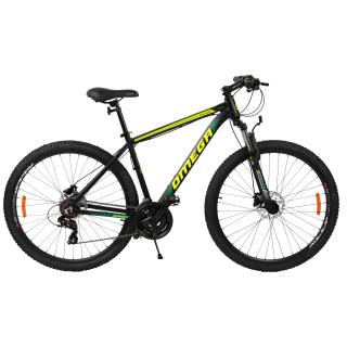 Bicicleta mountainbike Omega Duke 29  , cadru 49cm, frana hidraulica pe disc, negru galben, model 2023