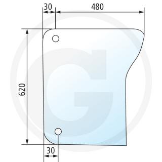 Geam fata jos stanga John Deere L78533