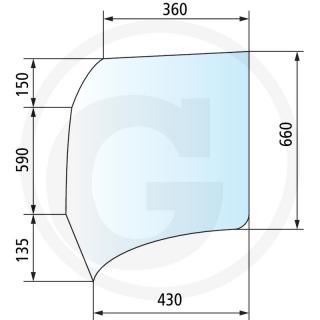 Geam lateral stanga spate Fendt