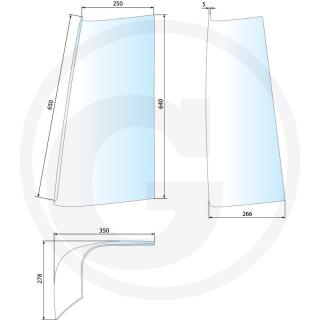 Geam unghiular Case IH - dreapta