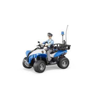 Jucarie - Bruder ATV politie cu Figurina politist si accesorii 63010 Bruder