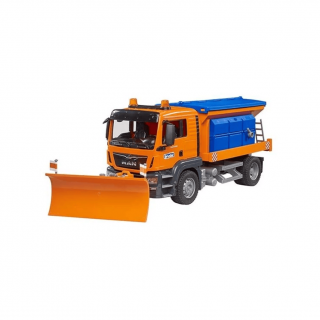 Jucarie -Camion de deszapezire MAN TGS cu plug de zapada 03785 Bruder