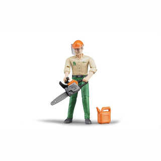 Jucarie - Figurina muncitor forestier cu accesorii 60030 Bruder