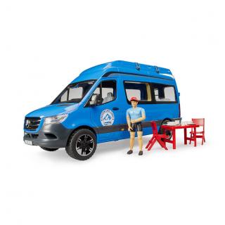 Jucarie - Furgoneta Mercedes Benz Sprinter Camper cu sofer - Bruder 02684