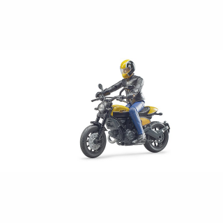 Jucarie - Motocicleta Ducati Scrambler cu Figurina motociclist - 2020 63053 Bruder