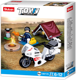 Jucarie - Motociclist camping M38-B0717E Sluban