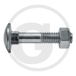 Surub cap bombat cu piulita M6x40