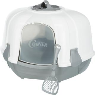 (-10%) Litiera Maro, De Colt, Cu Capac Si Lopatica, 60x43x52 cm, Gri, 40356t