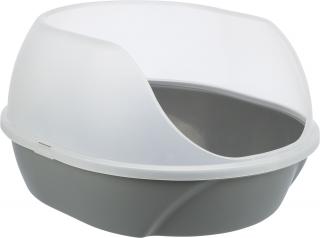 (-10%) Litiera Simao, Cu Rama Inalta, 48 x 30 x 58 cm, Gri, 40220