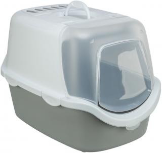 (-10%) Litiera Vico Open Top, Cu Capac Si Lopatica, 40x40x56 cm, Gri Deschis Alb, 40343