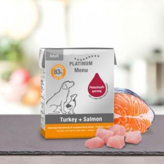 12 x Platinum Menu Turkey  Salmon 375g