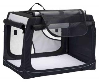 (-15%) Geanta Transport Auto Cazare Caini, Vario, S: 61x43x46 cm, Negru Gri, 39721t