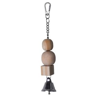 (-15%) Jucarie Pentru Pasari, Lemn, Cu Clopotel, 12 cm, 025A