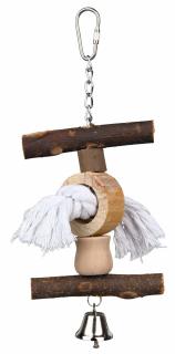 (-15%) Jucarie Pentru Pasari, Lemn De Scoarta, 20 cm, 58961t