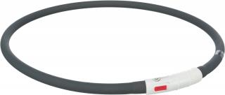(-15%) Zgarda Cu Led, Incarcare USB, XS-XL: 70 cm 10 mm, Negru Rosu, 12649
