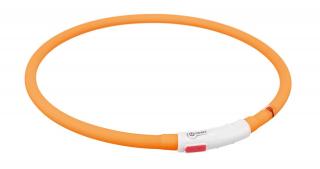 (-15%) Zgarda Cu Led, Incarcare USB, XS-XL: 70 cm 10 mm, Portocaliu, 12646
