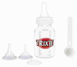 Biberon Cu 3 Tetine, Capac Si Lingura, 120 ml, Transparent Alb, 24210t