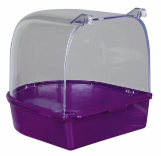 Cadita Acoperita Pentru Pasari, Plastic, Semicerc, 15x13x13 cm, Diverse Culori, 5401